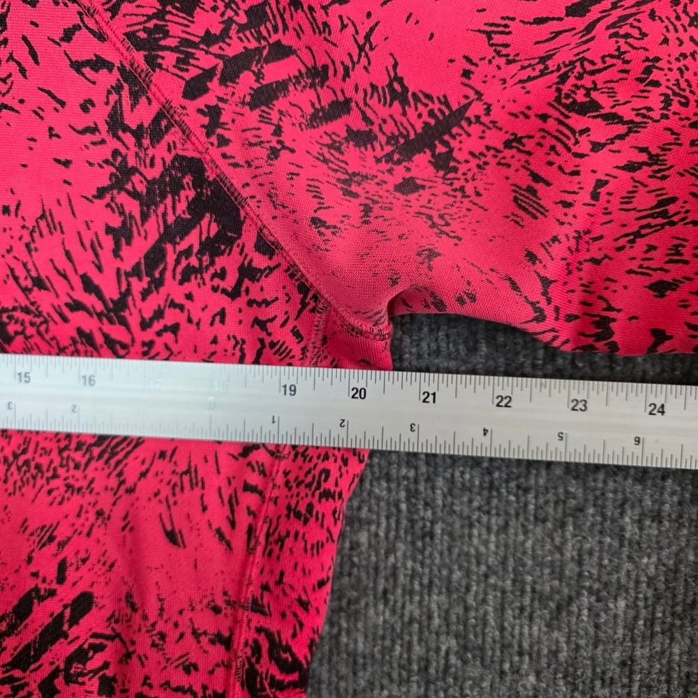 Vintage Volcom Women Red Black Animal Print Zip Up Hoodie Fleece Jacket Ski Snow - Picture 12 of 15
